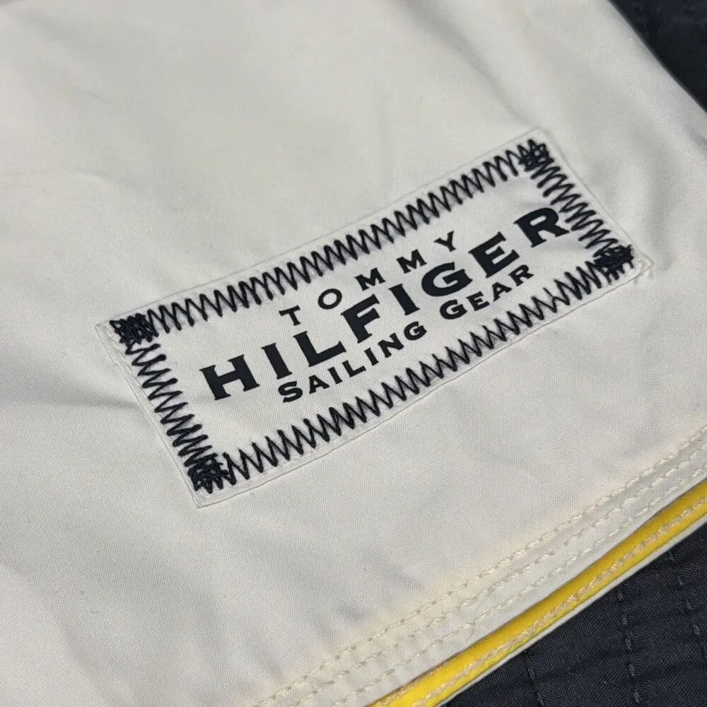 Tommy Hilfiger Sailing Gear USA Board Shorts Men's Large Blue White Yellow Swim